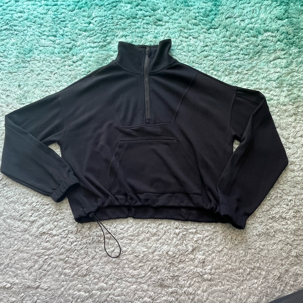 Black Quarter-Zip Pullover